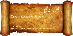 Csernicsek Alex névjegykártya